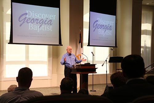 Attorney Tom Duvall addressed legal issues facing pastors and churches. SCOTT BARKLEY/Index