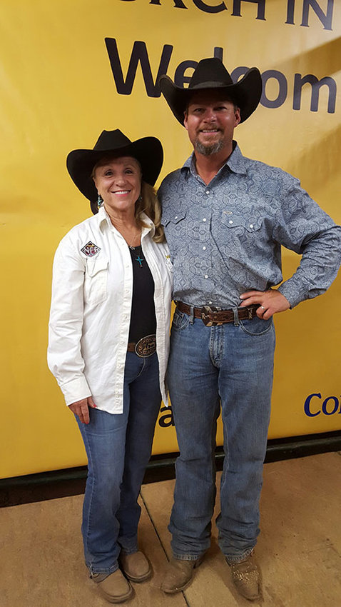 “Pray for John and his riders. He is a powerful man of God,” Rebecca Hampton, left, said of Riggs. DOUBLE HH Ranch/Special