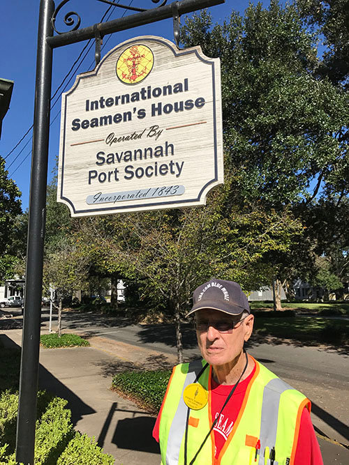 Everett Tumblim ministers to seafarers worldwide through the multi-denominational Seafarer's Ministry in downtown Savannah. JOE WESTBURY/Index