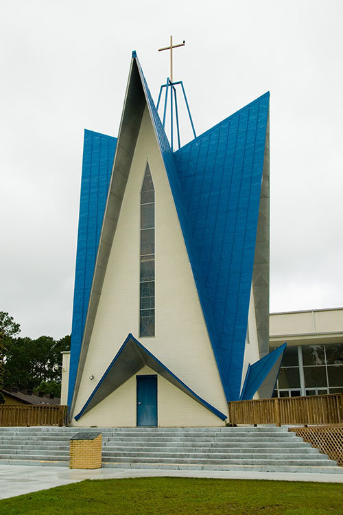 The small prayer chapel with its distinctive futuristic architecture is the spiritual focus of the campus and is located in the middle of the quadrant. GEORGIA BAPTIST MISSION BOARD/Special