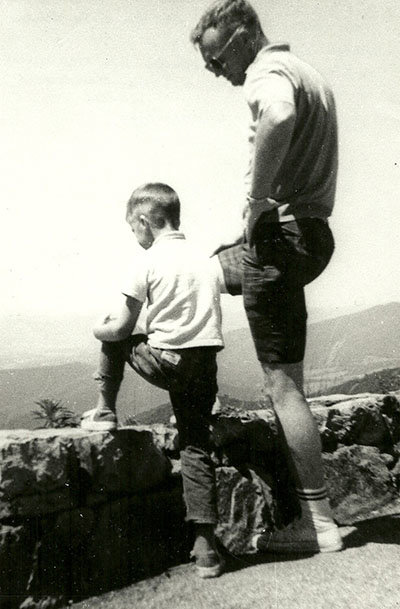 Before Navy Captain Eugene "Red" McDaniel deployed to Vietnam, he took his sons on a camping trip. Seven-year-old David clung to this photograph during his father's absence. Photo courtesy of Red McDaniel