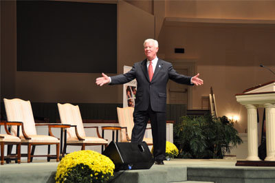 Georgia Baptist Convention Executive Director J. Robert White brought the Missions Inspiration sermon Sunday evening. JOE WESTBURY/Index