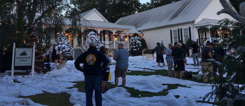 The BCM center at the University of North Georgia transformed into the Homestead Lodge for a Hallmark Channel Christmas movie. KEN JONES/UNG BCM
