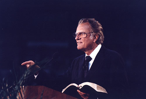 Billy Graham preaching
