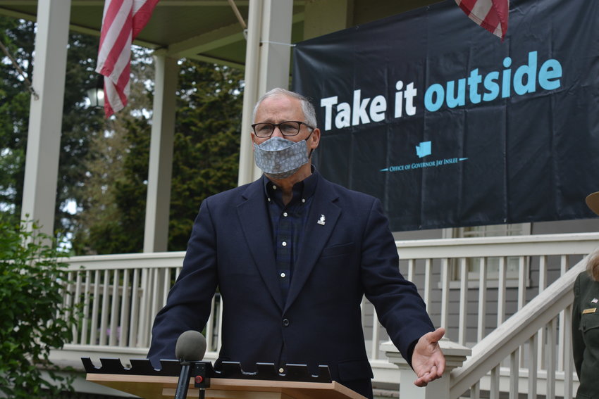 Gov. Jay Inslee visited the Fort Vancouver National Historic Site on Friday to promote &ldquo;Take It Outside,&rdquo; his state-wide campaign encouraging residents to get outdoors.