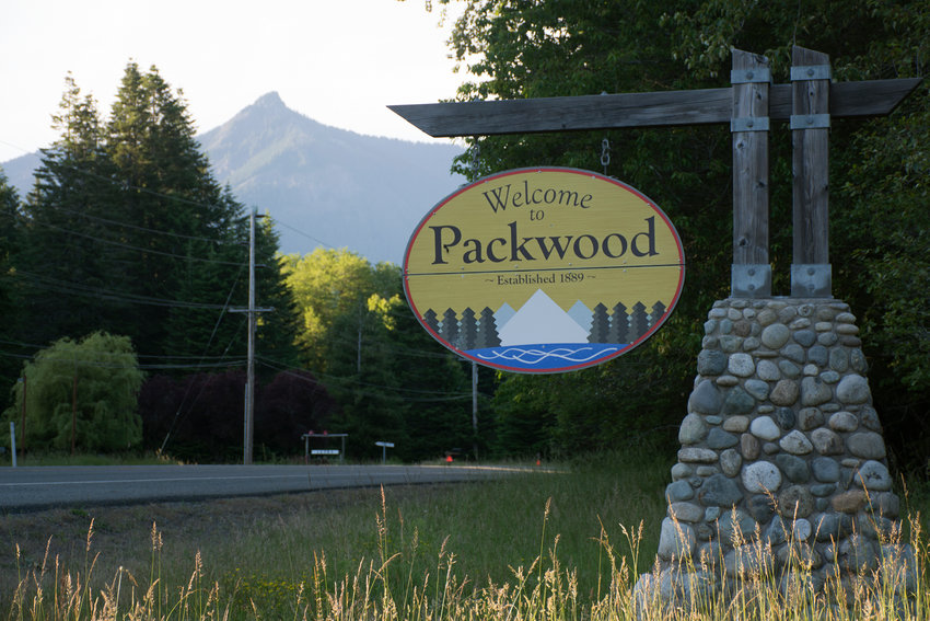 A sign for town of Packwood is pictured in this file photo.