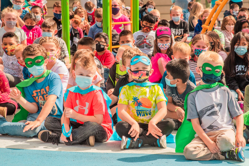 Students donned superhero costumes and were encouraged to represent the five traits of a hero: positivity, courage, perseverance, joyfulness and kindness.&nbsp;