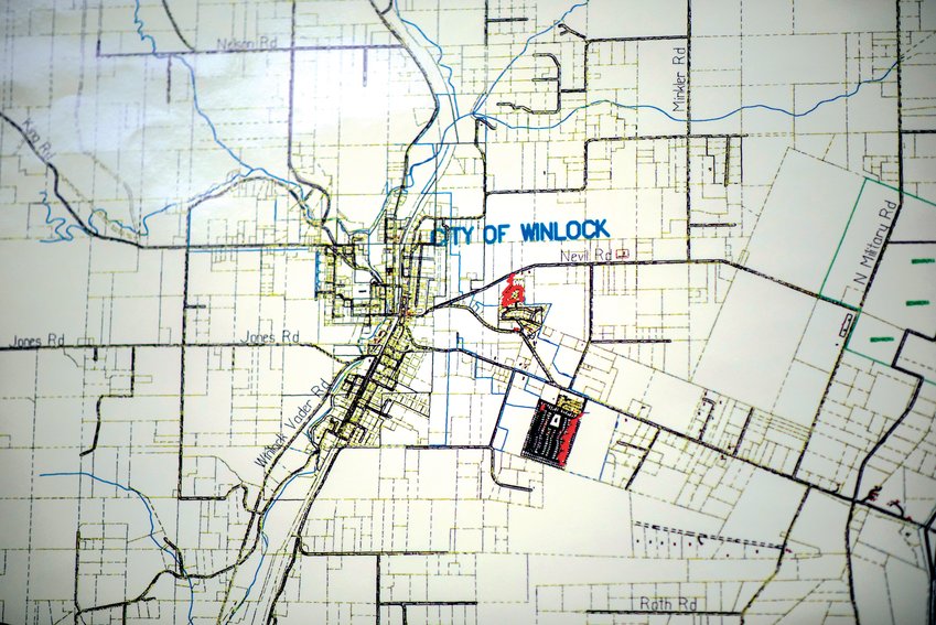 FILE PHOTO &mdash;&nbsp;A map shows where 10-gigabit fiber Internet lines would be installed in Winlock if ToledoTel is approved for a request for proposal from Lewis County.