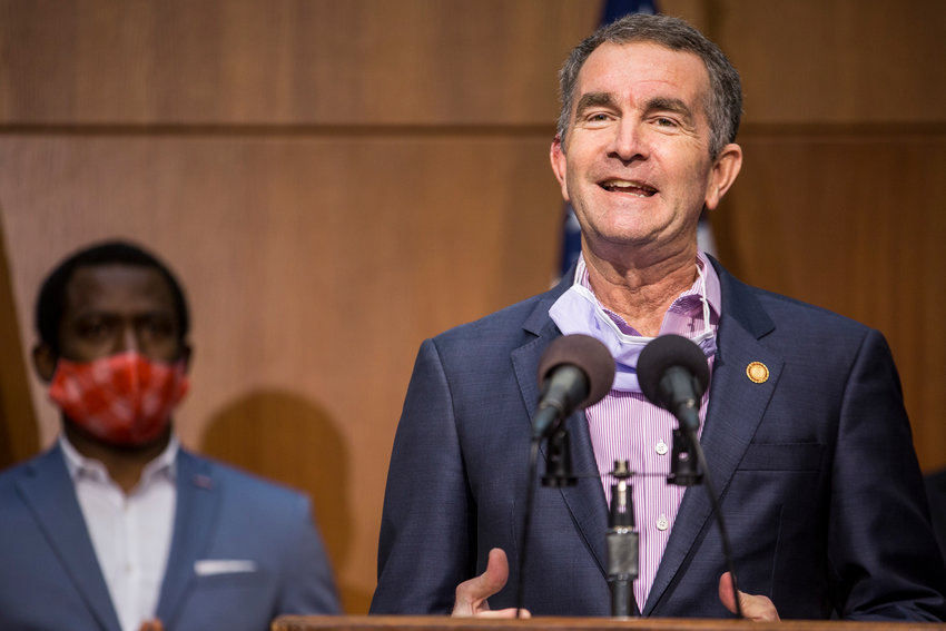Virginia Gov. Ralph Northam (D) speaks during a news conference on June 4, 2020, in Richmond, Virginia.(Zach Gibson/Getty Images/TNS)