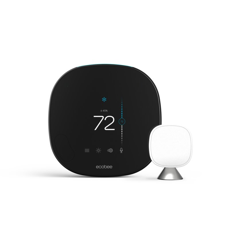 The Ecobee Smart Thermostat and sensor.